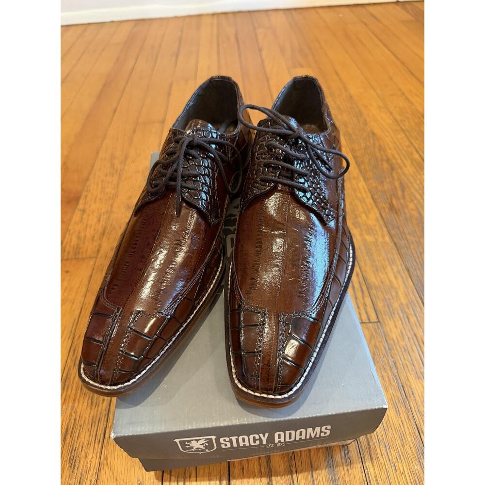 Stacy Adams Trimanco Mens Leather Oxford Shoes 9.5